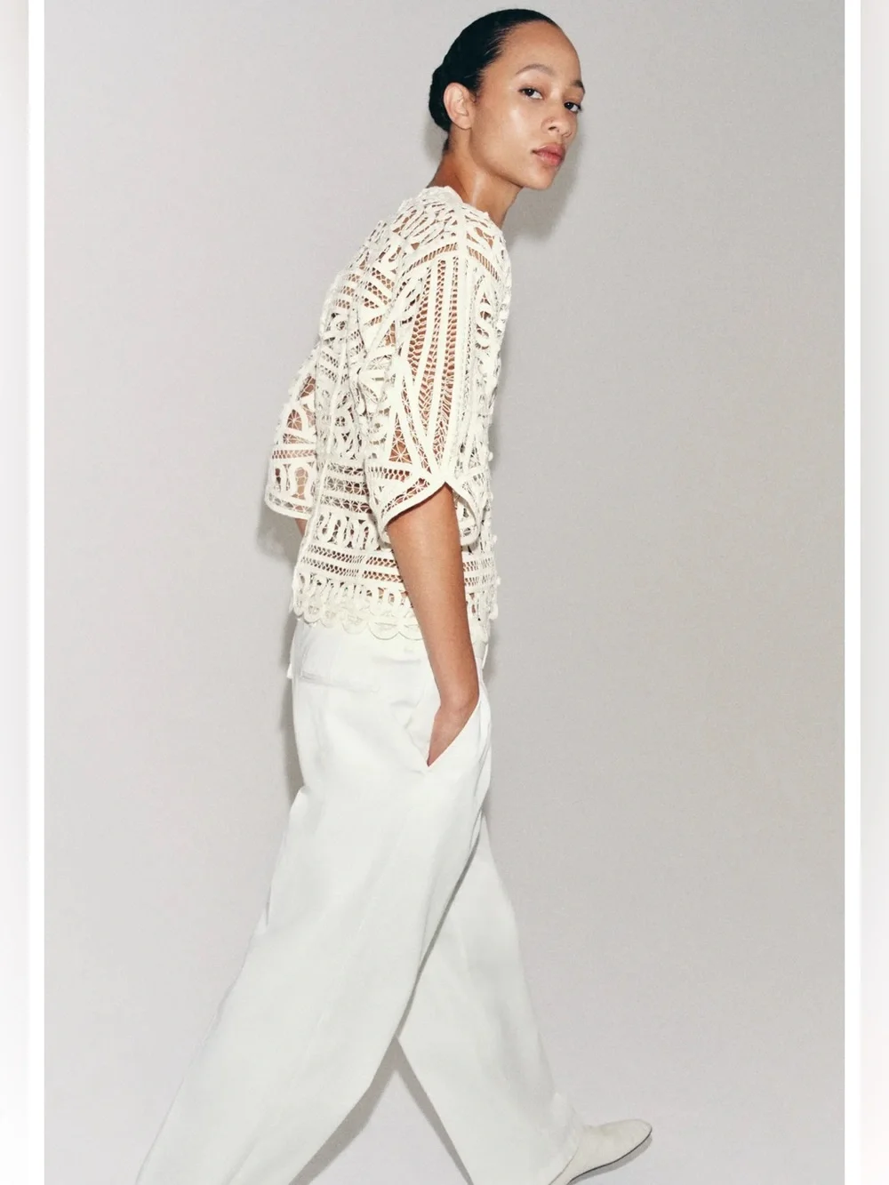 Zara ZW collection crochet top